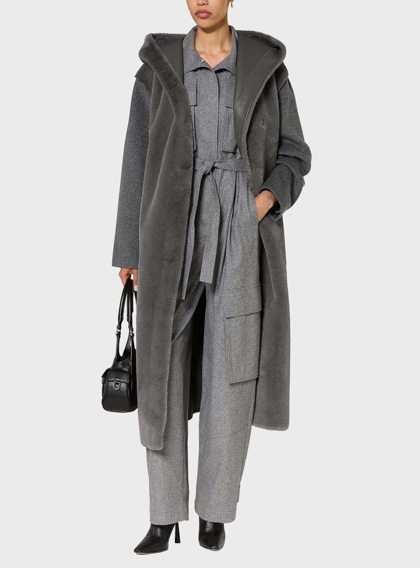 BOSS Regular Fit Coat Cosfur_DF - Dark Grey