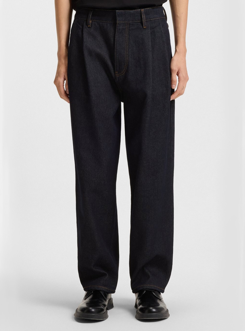 HUGO Baggy-Fit Jeans In Dark-Blue Denim  HUGO 245 - Unwashed Denim