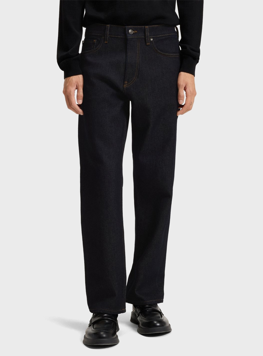 HUGO Regular-Fit Jeans In Dark-Blue Denim  HUGO 840 - Unwashed Denim