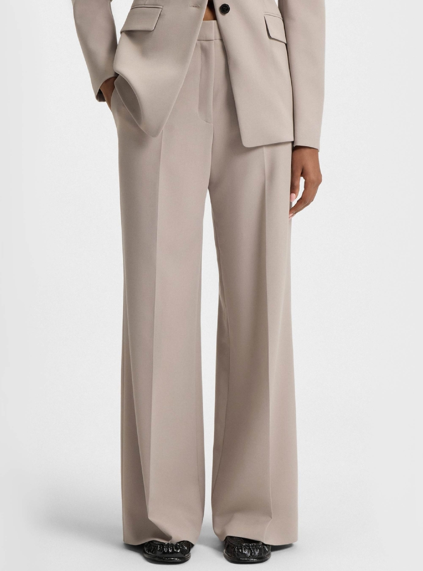 HUGO Regular-Fit Trousers With Wide Leg Hasmina - Beige