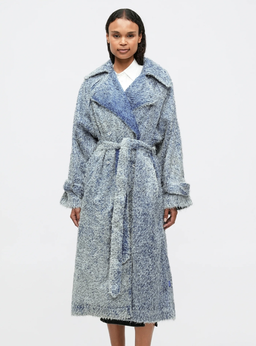 HUGO Oversized Denim Trenchcoat Garena_1_B - Dark Aged Denim