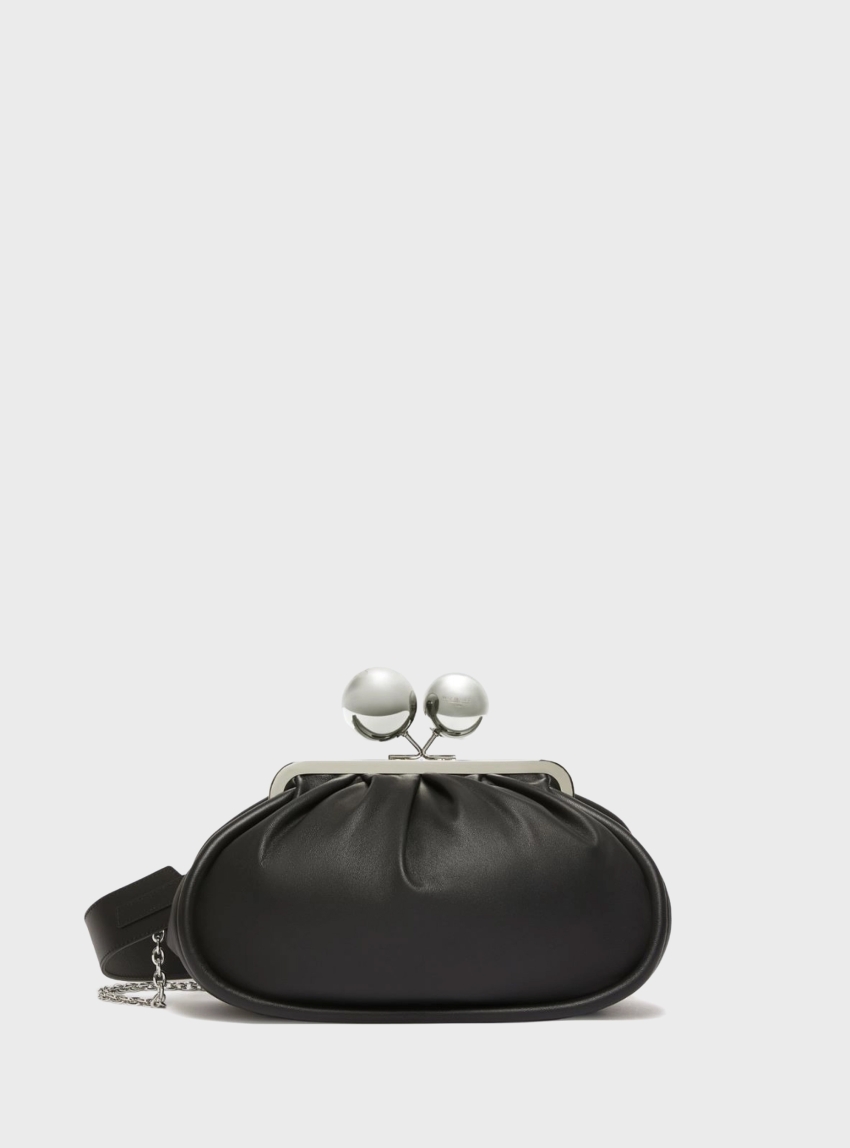 Weekend Max Mara Medium Pasticcino Bag in glossy nappa leather Milvanew - Black