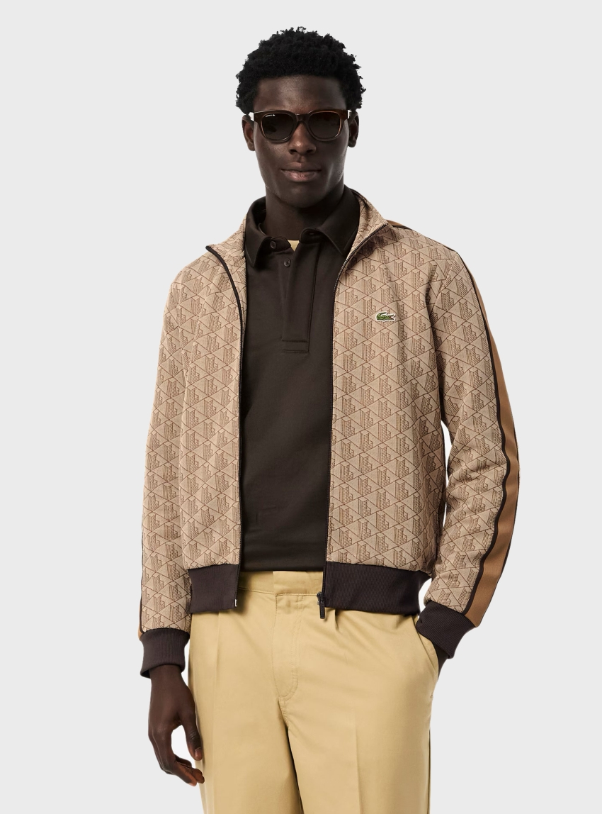 Lacoste Zip-Up Track Jacket - Beige
