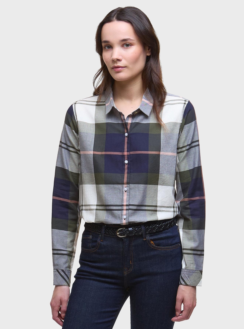 Barbour Moorland Relaxed Long-Sleeved Shirt - Navy