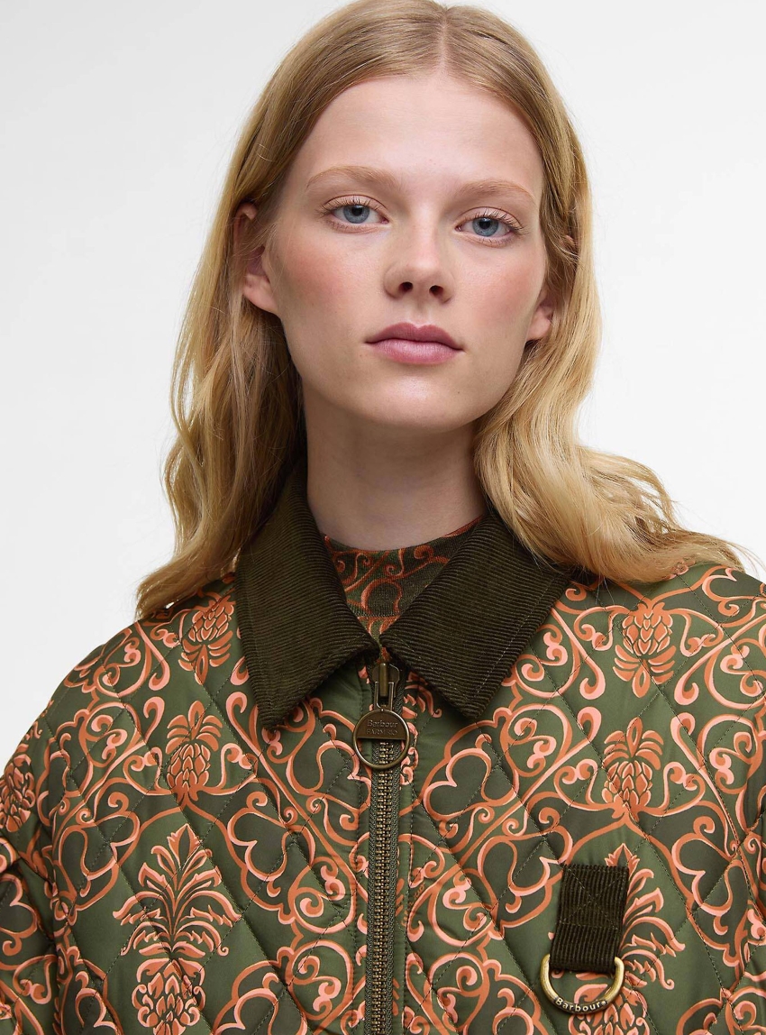 Barbour X Farm Rio Luisa Quilted Jacket - Pineapple