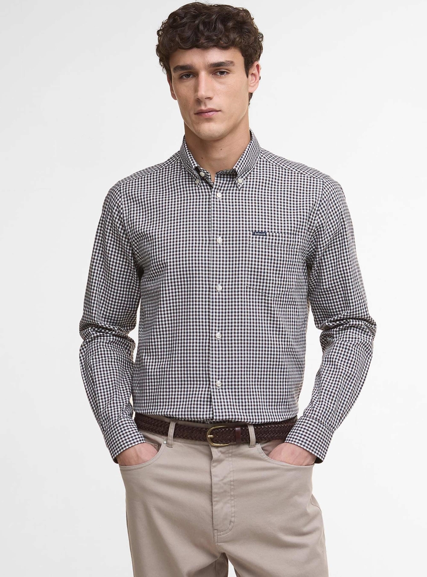 Barbour Padshaw Tailored Long-Sleeved Shirt - Brown