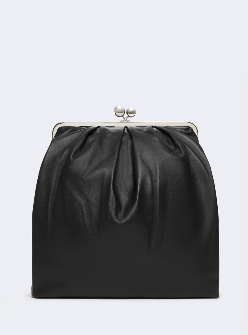 Weekend Max Mara Nappa leather Pasticcino Bag Mirano - Black