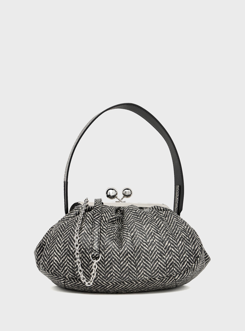 Weekend Max Mara Medium Pasticcino Bag RUBENS - Black & White