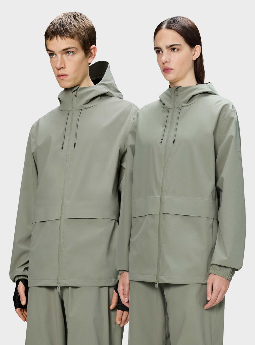 Rains Suva Hardshell Pocket  Jacket - Light Green